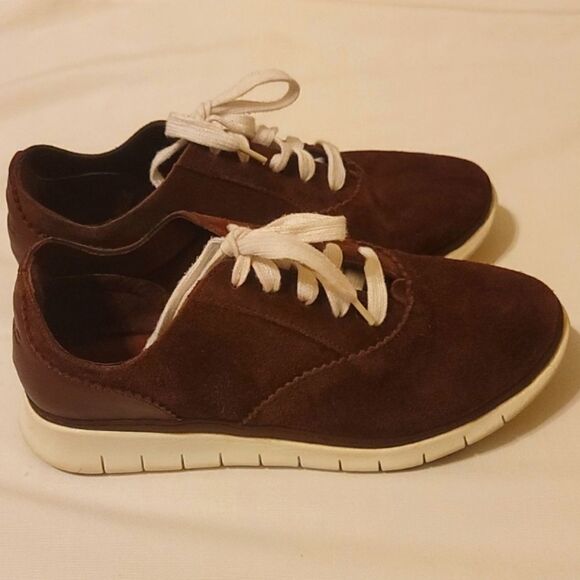 Vionic burgandi Tyler suede Sneakers size 7.5 - Picture 1 of 8